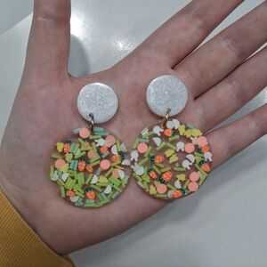 Easter Resin Stud Dangle Earrings